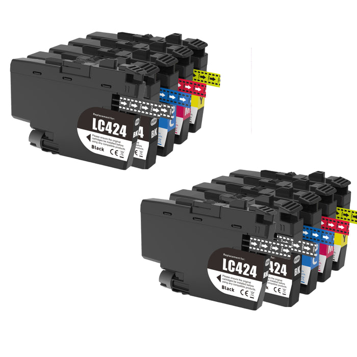 10x kompatible Tintenpatronen für Brother LC424XL (4x BK, 2x C, 2x M, 2x Y) ValuePack