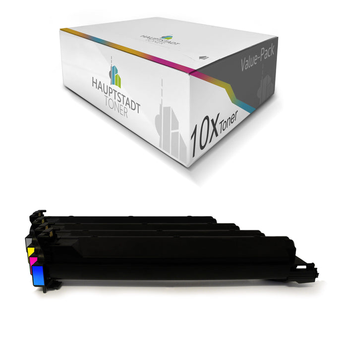 Toner 10x Tonerpatrone kompatibel als Ersatz für Konica Minolta Bizhub C203 C253 ersetzt TN213 Black Cyan Magenta Yellow
