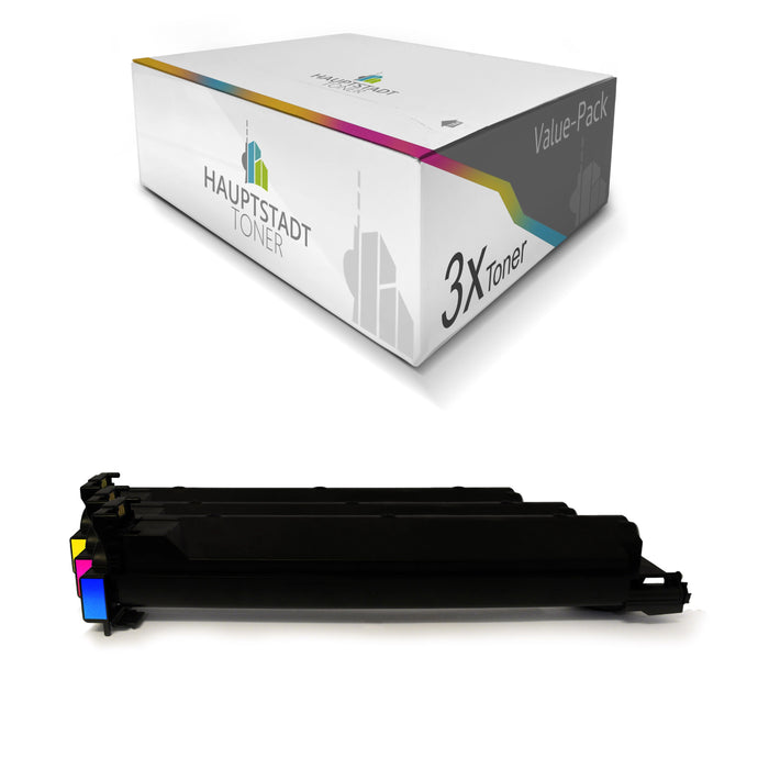 Toner 3x Tonerpatrone kompatibel als Ersatz für Konica Minolta Bizhub C200 ersetzt TN-214 TN214 Color