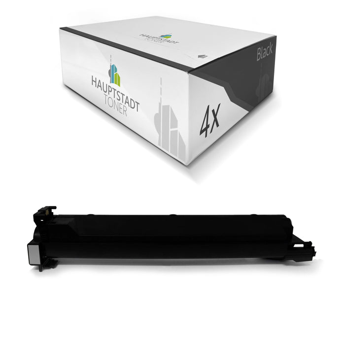Toner 4x Tonerpatrone kompatibel als Ersatz für Konica Minolta Bizhub C200 ersetzt TN-214K TN214K Black