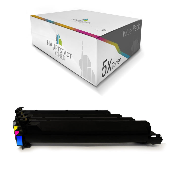 Toner 5x Tonerpatrone kompatibel als Ersatz für Konica Minolta Bizhub C200 ersetzt TN-214 TN214 Set