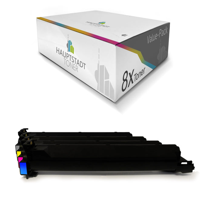 Toner 8x Tonerpatrone kompatibel als Ersatz für Konica Minolta Bizhub C203 C253 ersetzt TN213 alle Farben