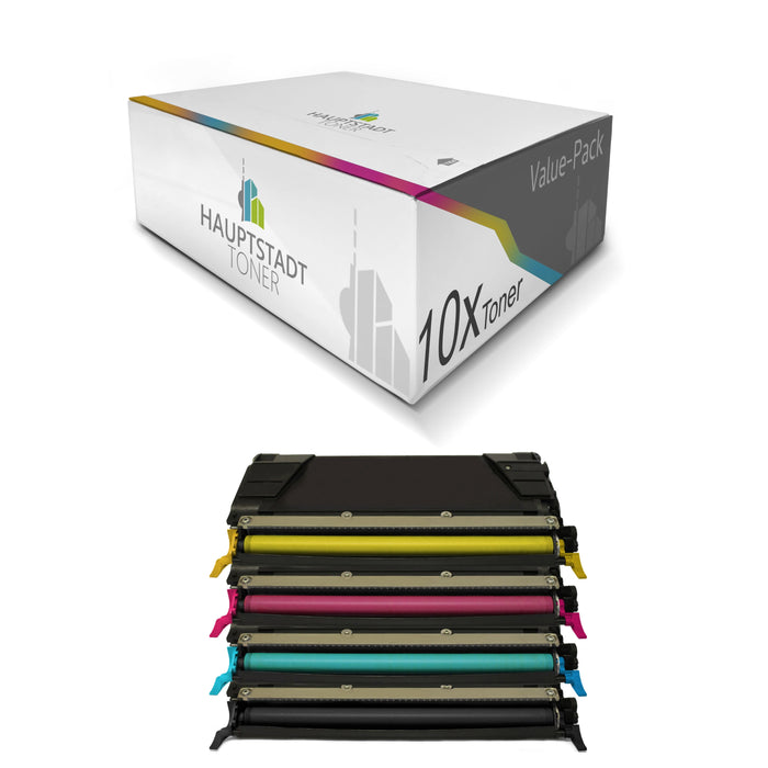 Toner 10x Tonerpatrone kompatibel als Ersatz für Lexmark Optra C520 C522 C524 C530 C532 C534