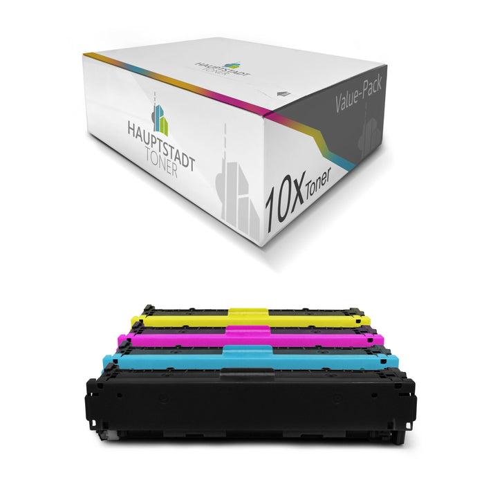 Toner 10x Tonerpatrone kompatibel als Ersatz für Canon LBP5050n ersetzt 716 Schwarz Blau Rot Gelb