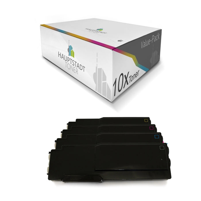 Toner 10x Tonerpatrone kompatibel für Xerox Phaser Workcentre 6600 6605 ersetzt 106R02229 - 106R02232