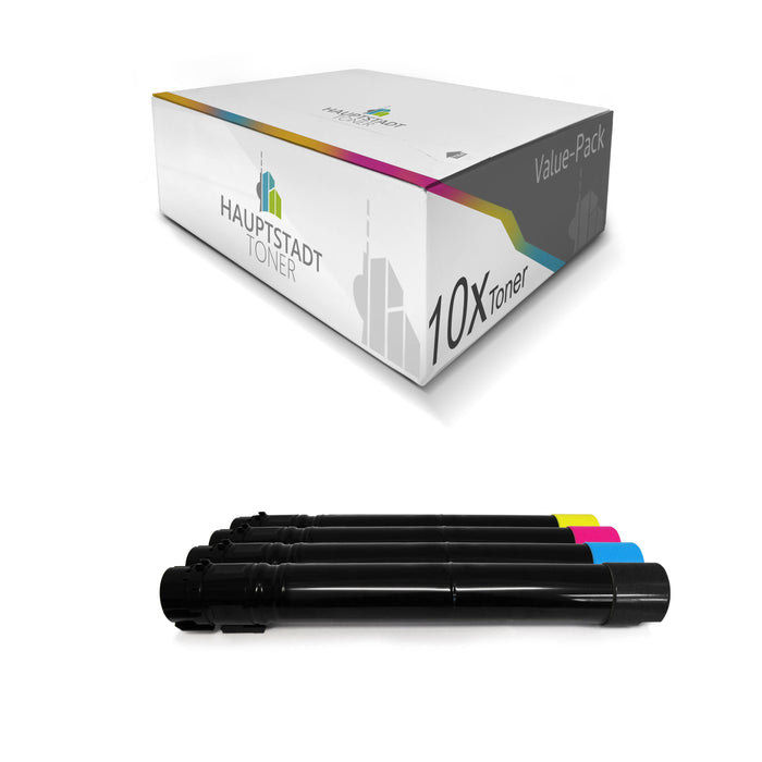 Toner 10x Tonerpatrone kompatibel für Lexmark C950DE ersetzt C950X2 Set Schwarz Blau Rot Gelb