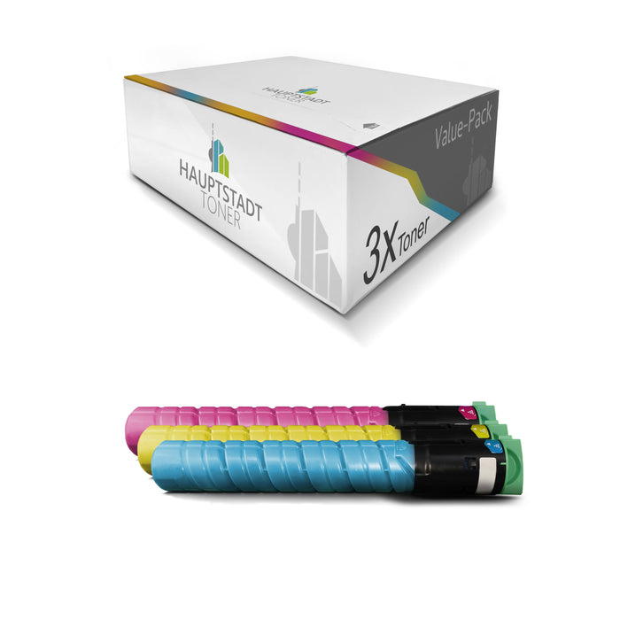 Toner 3x Tonerpatrone kompatibel als Ersatz für Ricoh Aficio MPC2050 MPC2051 MPC2550 MPC2551 ersetzt 842062 - 842064 TYPE-MPC2551 Color