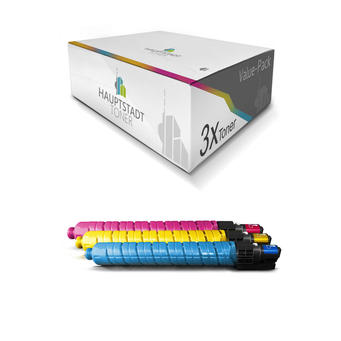 Toner 3x Tonerpatrone kompatibel als Ersatz für Ricoh Aficio MPC4000 MPC4501 MPC5000 MPC5501 ersetzt 842049 - 842051 Color