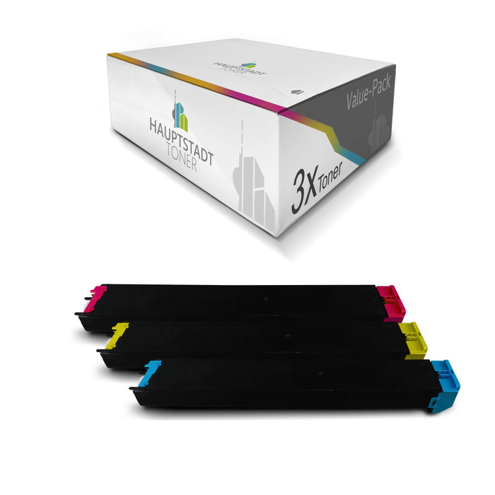 Toner 3x Tonerpatrone kompatibel für Sharp MX2010 MX2310 MX2614 MX3111 MX3114 ersetzt MX-23 GT MX23GT Color