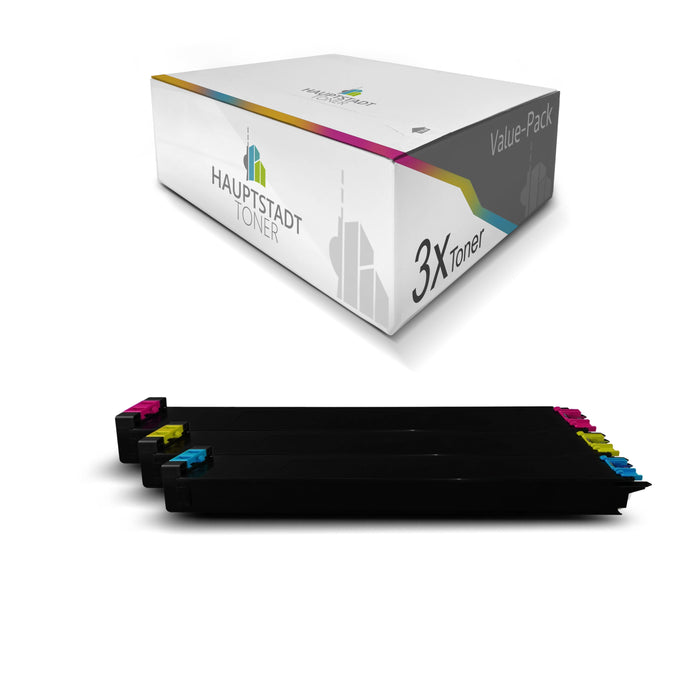Toner 3x Tonerpatrone kompatibel als Ersatz für Sharp MX2300N MX2700N MX4500N MX4501 MX3501N MX4501N MX3500N MX4500 MX3501 MX2300 MX2700 MX3500 ersetzt MX-27 GT MX27GT Color