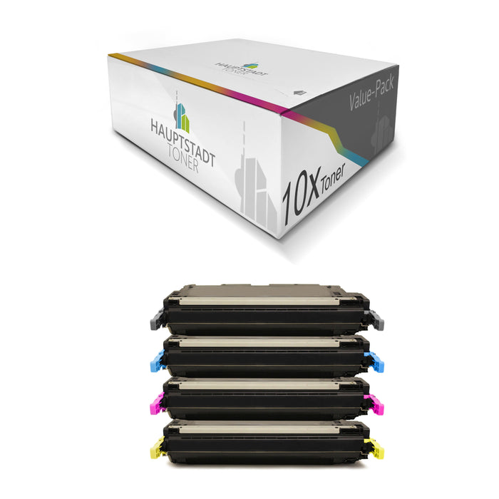 Toner 10x Tonerpatrone kompatibel als Ersatz für HP Color LaserJet 4730 ersetzt Q6460A-63A 644A