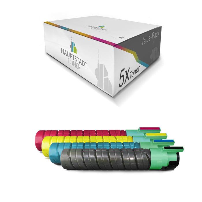 Toner 5x Tonerpatrone kompatibel für Ricoh Aficio CL4000 ersetzt 888280 - 888283 TYPE245 Set