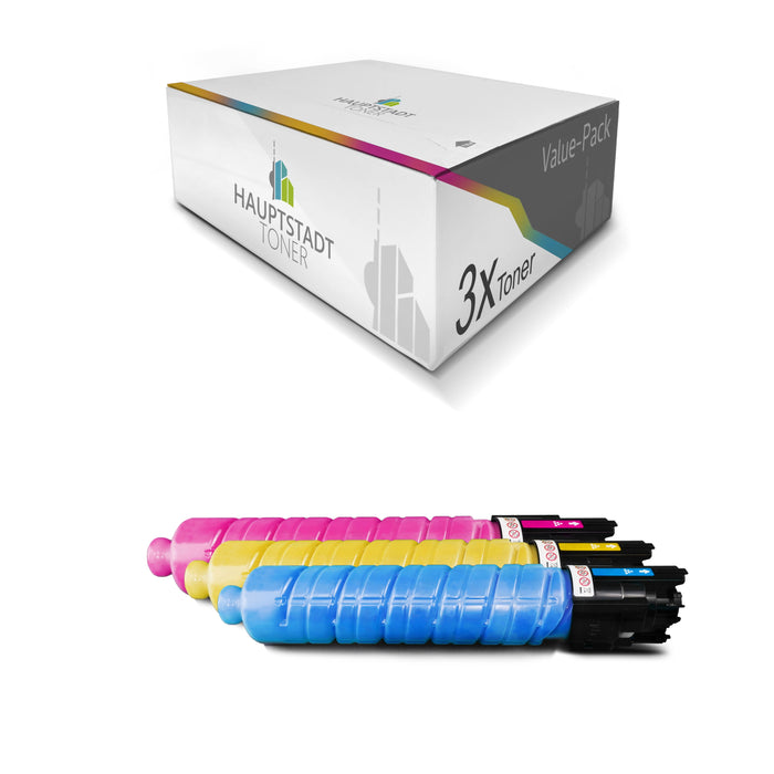 Toner 3x Tonerpatrone kompatibel als Ersatz für Ricoh Aficio SPC430 SPC431 SPC440 SPC441 ersetzt 821075 -821077 TYPESPC430E Color