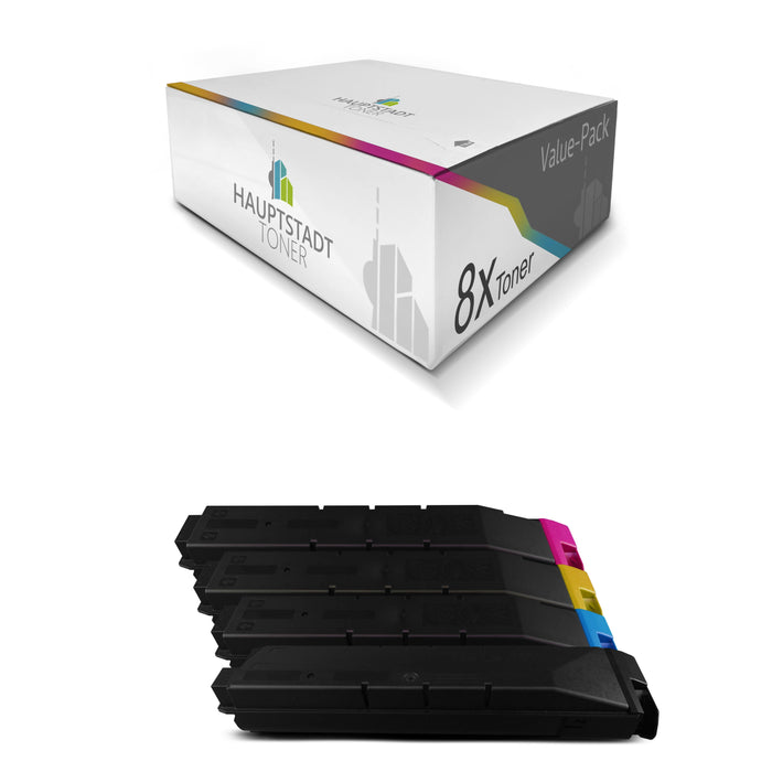 XXL Toner im Set 8x Tonerpatrone kompatibel für Kyocera TASKalfa 4052ci 4053ci ersetzt TK-8525