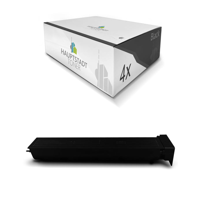 Toner 4x Tonerpatrone kompatibel als Ersatz für Konica Minolta Bizhub C552 C652 ersetzt TN-613K TN613K Black