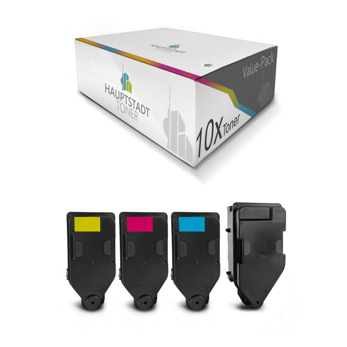 Toner im Set 10x Tonerpatrone kompatibel für Konica Minolta Bizhub C3320i ersetzt TNP-80 CMYK