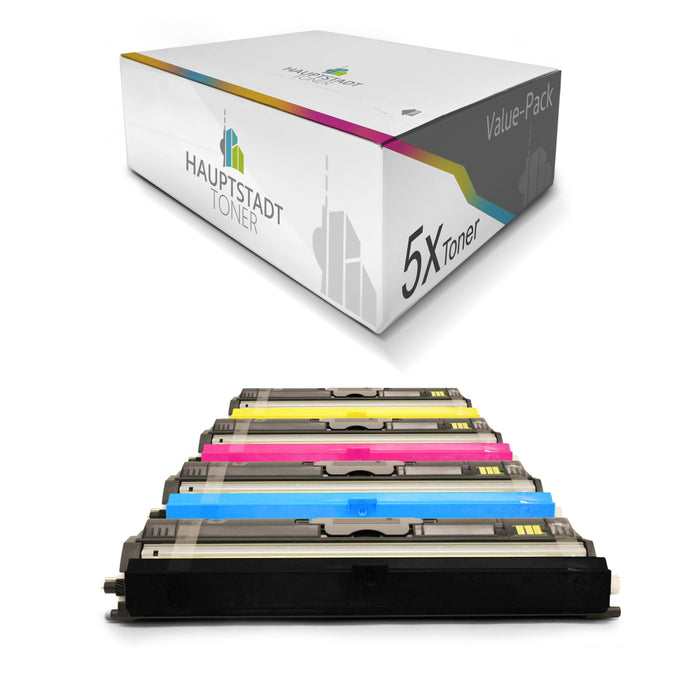 Toner 5x Tonerpatrone kompatibel für OKI C110 C130 ersetzt Black Cyan Magenta Yellow