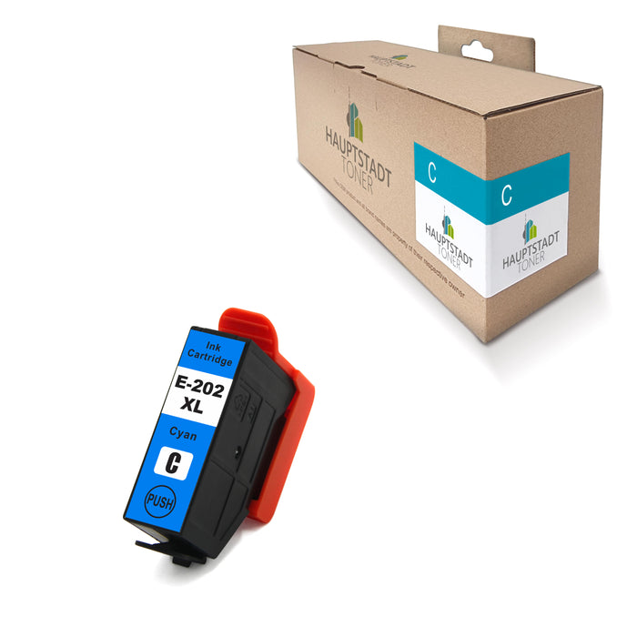 1x kompatible Tintenpatrone für Epson 202 Cyan / Blau (Kiwi)
