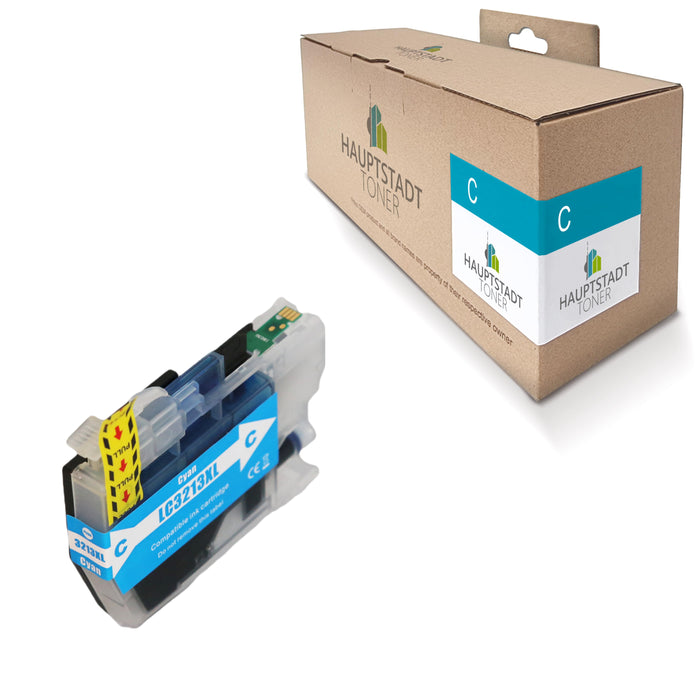 1x kompatible Tintenpatrone für Brother LC-3213 Cyan / Blau