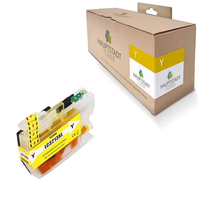 1x kompatible Tintenpatrone für Brother LC-3213 Yellow / Gelb