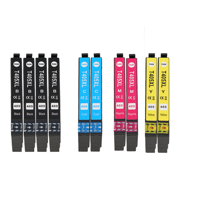 10x kompatible Tintenpatronen für Epson 405XL T405XL (4x BK, 2x C, 2x M, 2x Y) C13T05H640 Koffer Multipack