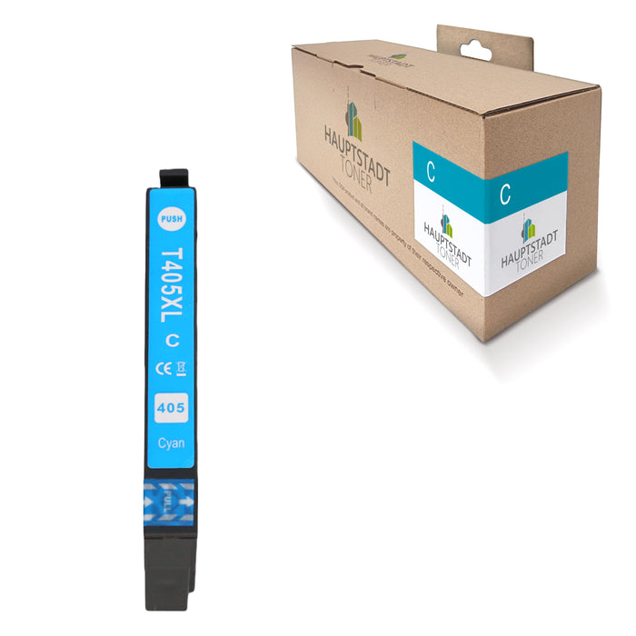 1x kompatible Tintenpatrone für Epson 405XL T405XL Cyan / Blau Koffer