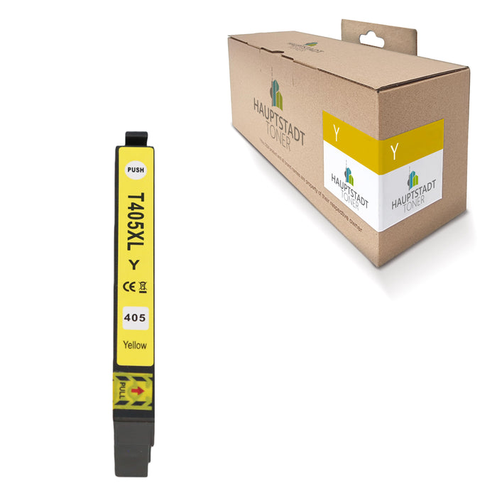 1x kompatible Tintenpatrone für Epson 405XL T405XL Yellow / Gelb Koffer