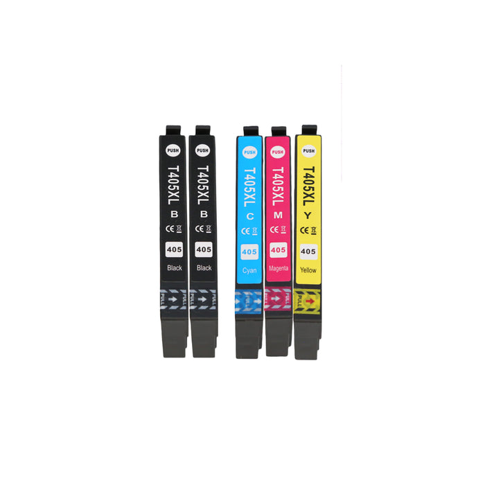 5x kompatible Tintenpatronen für Epson 405XL T405XL (2x BK, 1x C, 1x M, 1x Y) C13T05H640 Koffer Multipack