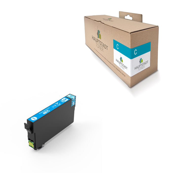 1x kompatible Tintenpatrone für Epson 407XL T407XL Cyan / Blau Tastatur