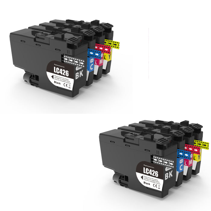 8x kompatible Tintenpatronen für Brother LC426XL (2x BK, 2x C, 2x M, 2x Y) ValuePack