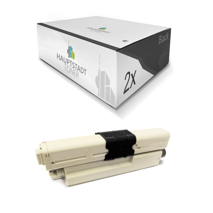 Toner 2x Tonerpatrone kompatibel als Ersatz für OKI ES3451 ES5430 ES5461 ersetzt 44469814 HC Black