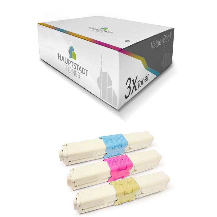 Toner 3x Tonerpatrone kompatibel als Ersatz für OKI ES 3452 5431 5462 DN DNw MFP ersetzt 44973509 - 44973511 Color