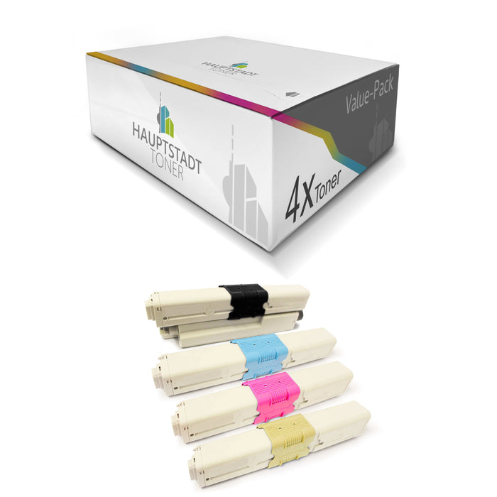 Toner 4x Tonerpatrone kompatibel als Ersatz für OKI ES 3452 5431 5462 MFP DN DNw ersetzt 44973509 - 44973512 Set