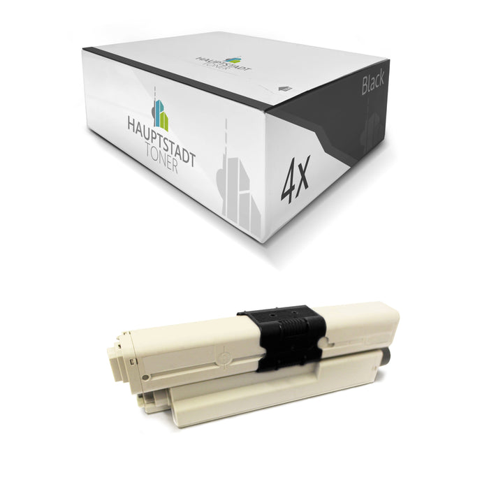 Toner 4x Tonerpatrone kompatibel als Ersatz für OKI ES3451 ES5430 ES5461 ersetzt 44469814 HC Black