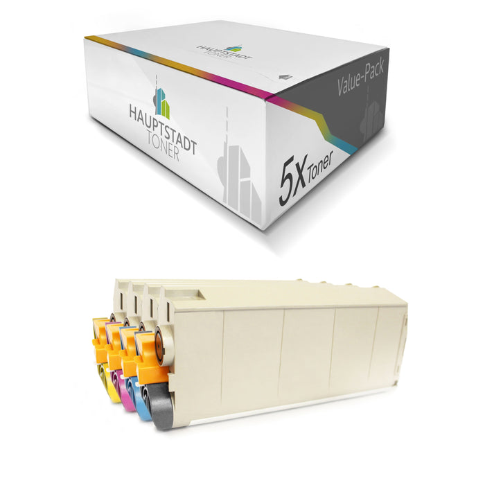 Toner 5x Tonerpatrone kompatibel als Ersatz für OKI ES7411DN ersetzt Set alle Farben Cartridges Kartuschen