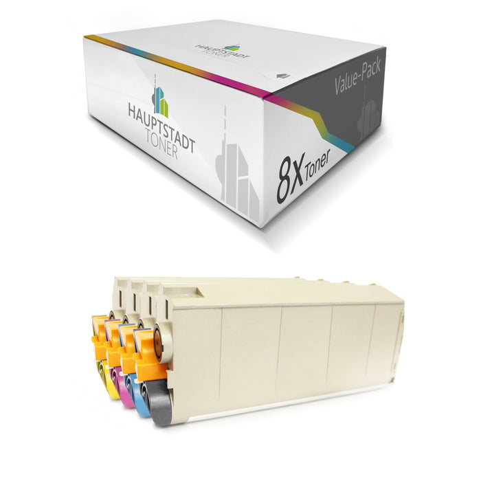 Toner im Set 8x Tonerpatrone kompatibel als Ersatz für OKI C712 ersetzt 46507613-16