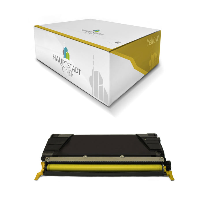Toner Tonerpatrone kompatibel als Ersatz für Lexmark CS736dn ersetzt 0C736H1YG Gelb Yellow Cartridge Druckerpatrone