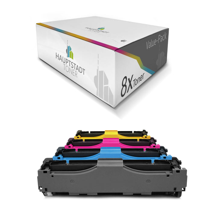 Toner 8x Tonerpatrone kompatibel für HP Color LaserJet M476dw M476nw M476dn ersetzt CF380X-83A 312A 312X