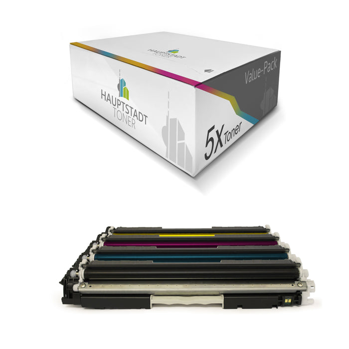 Toner 5x Tonerpatrone kompatibel für HP LaserJet CP1021 CP1022 CP1023 CP1025 CP1026 CP1027 CP1028 ersetzt CE310A-13A 126A