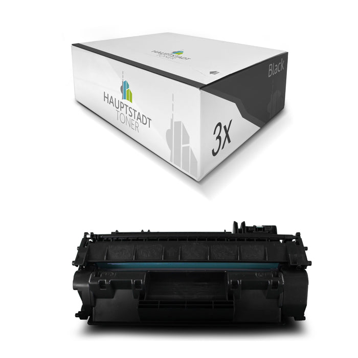 Toner 3x Tonerpatrone kompatibel als Ersatz für HP LaserJet P2033 P2034 P2035 P2036 P2037 P2053 P2054 P2055 P2056 P2057 ersetzt CE505A 05A
