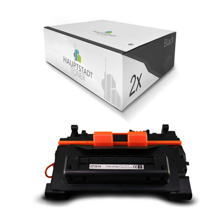 Toner 2x Tonerpatrone kompatibel als Ersatz für HP LaserJet Enterprise M604 M605 M606 M630 ersetzt CF281A 81A