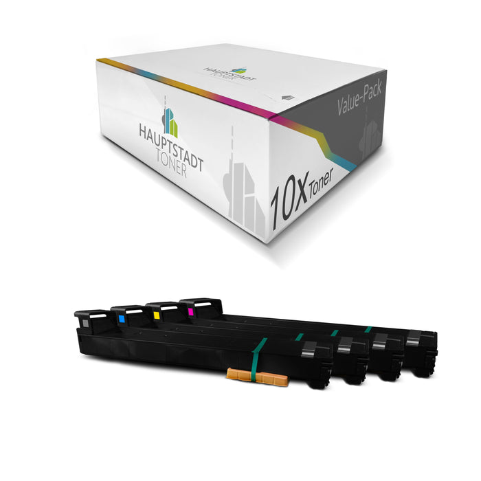 Toner im Set 10x Tonerpatrone kompatibel für HP Color LaserJet M855 ersetzt CF310A-13A CKMY