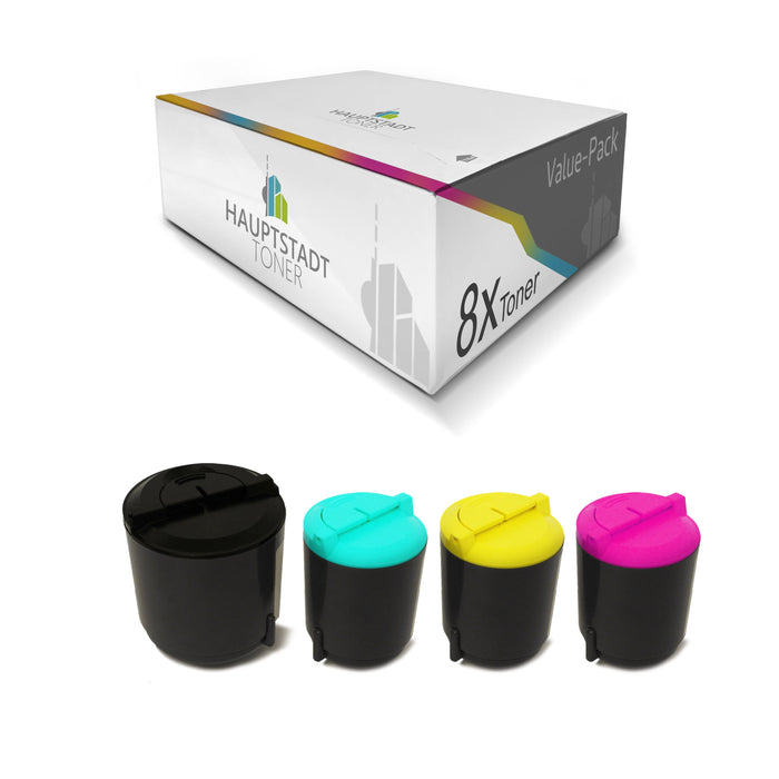 Toner 8x Tonerpatrone kompatibel als Ersatz für Samsung CLX2160 CLX3160 ersetzt CLP-300A alle Farben