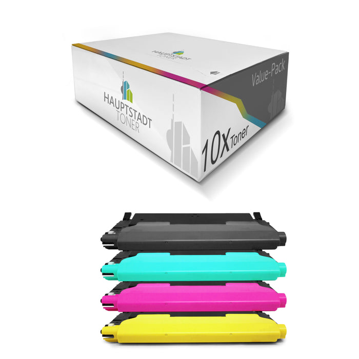 Toner im Set 10x Tonerpatrone kompatibel für HP Color Laser 150 178 179 ersetzt 117A W2070A-13A CKMY