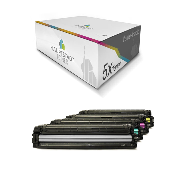 Toner 5x Tonerpatrone kompatibel als Ersatz für Samsung CLP680 Premium Line ersetzt CLT-506L