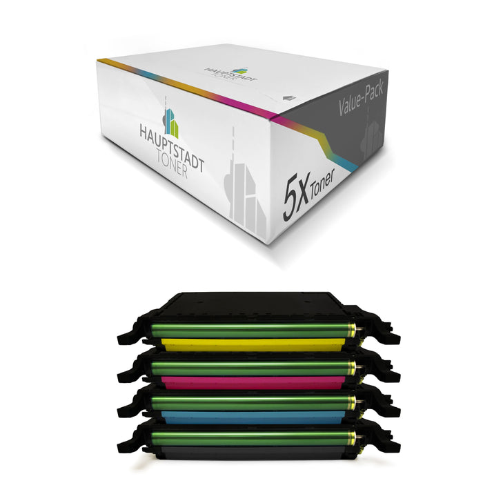 Toner 5x Tonerpatrone kompatibel für Samsung CLP600 CLP650 ersetzt CLP-600A alle Farben