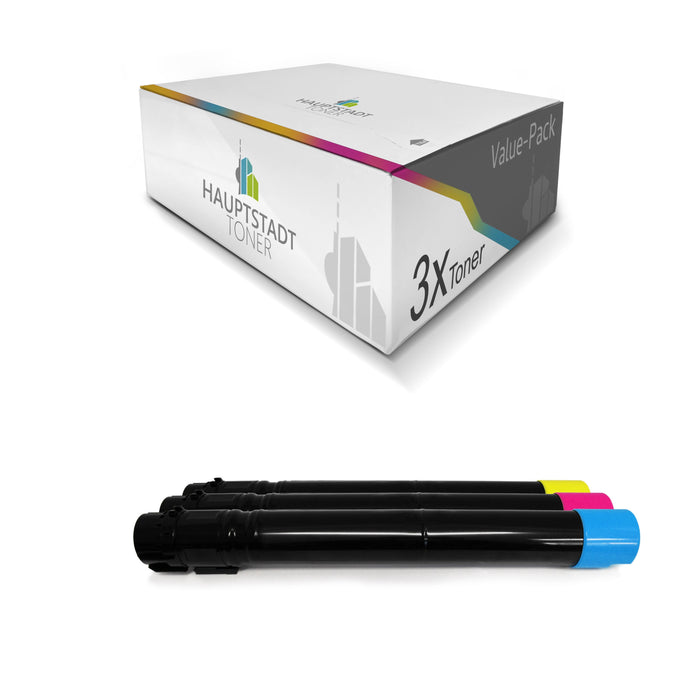 Toner 3x Tonerpatrone kompatibel für Xerox Workcentre 7120 7125 7220 7225 ersetzt 6R01457 6R01458 6R01459 Color