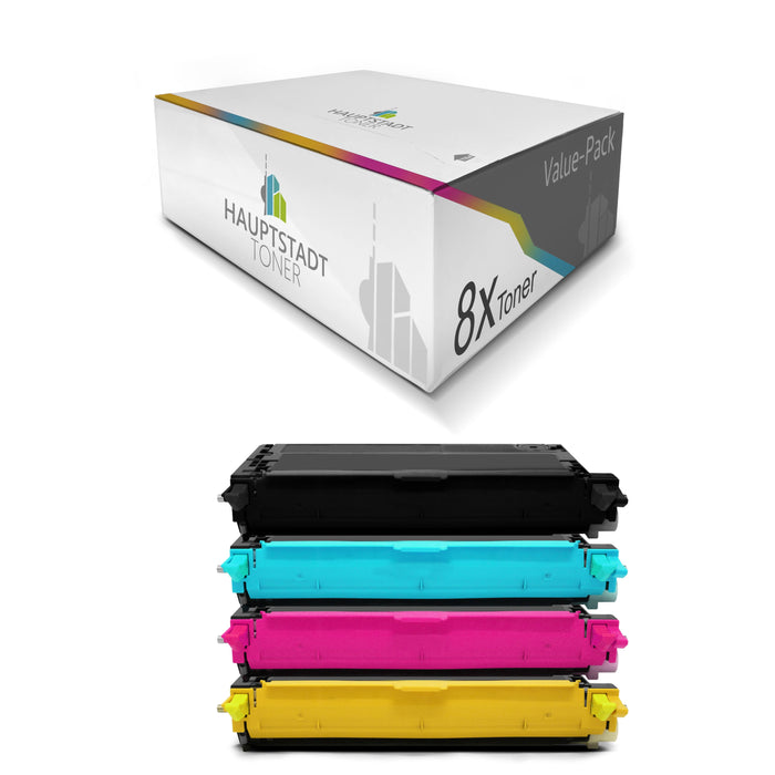 Toner 8x Tonerpatrone kompatibel für Lexmark X560 ersetzt 0X560H2 Black Cyan Magenta Yellow