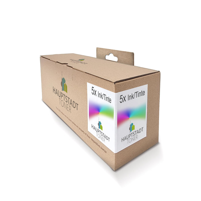 Tinte 5x Druckerzubehör kompatibel als Ersatz für Epson Expression Home XP-5100 XP-5105 WF-2860 WF-2865 ersetzt 502XL