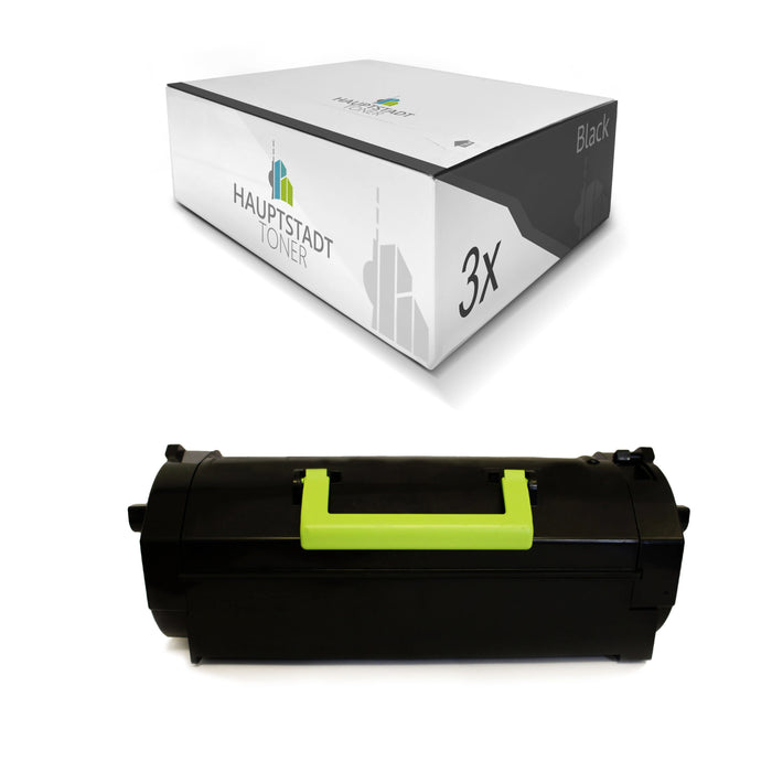 Toner 3x Tonerpatrone kompatibel als Ersatz für Lexmark MX711 MX810 MX811 MX812 ersetzt 62D2X00 / 622X Black